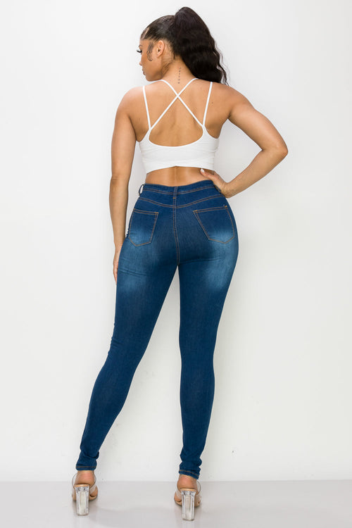 Yasmin High Waist Skinny Jeans-Light Wash | Impoze Style™